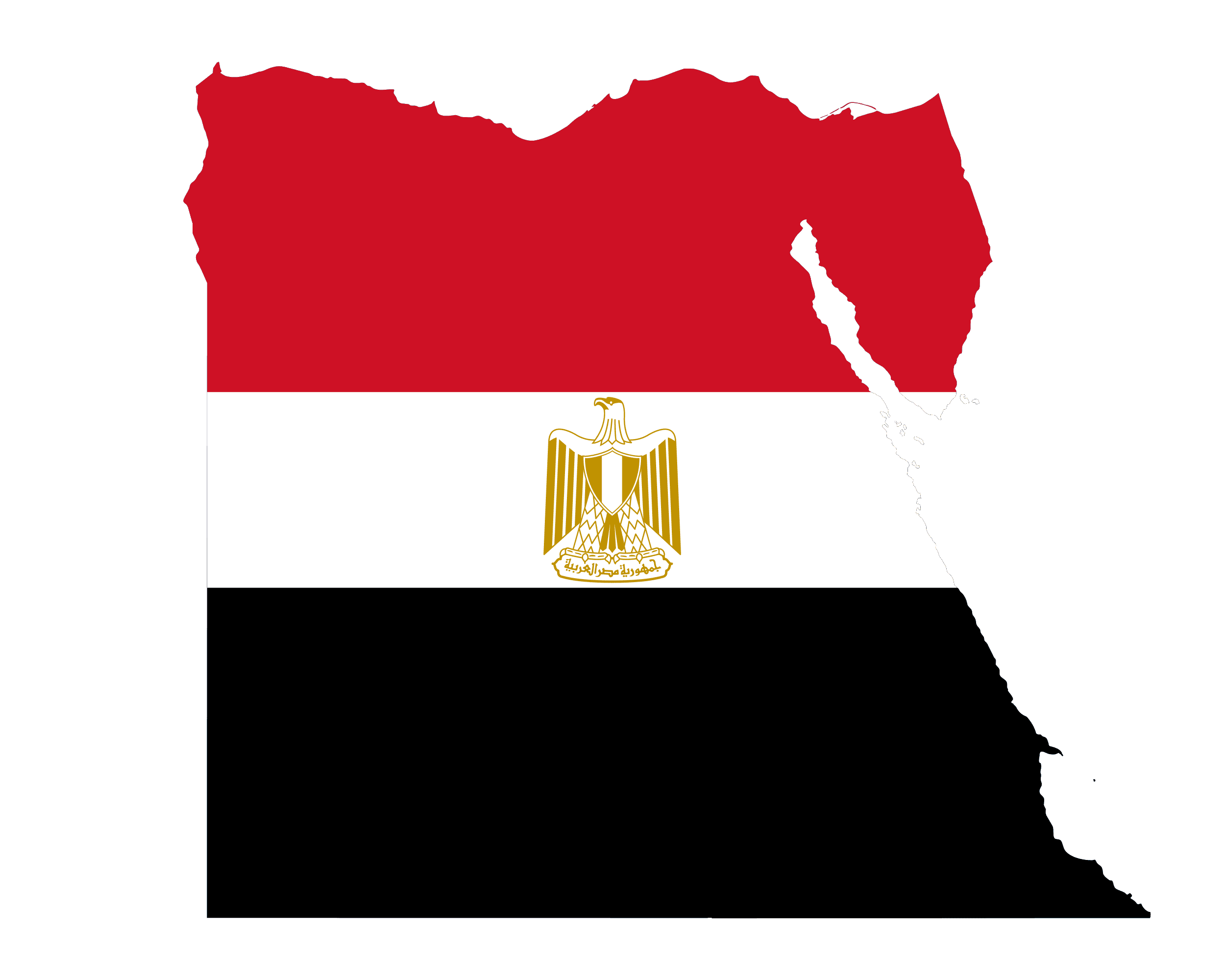 پرچم مصر با طرح نقشه